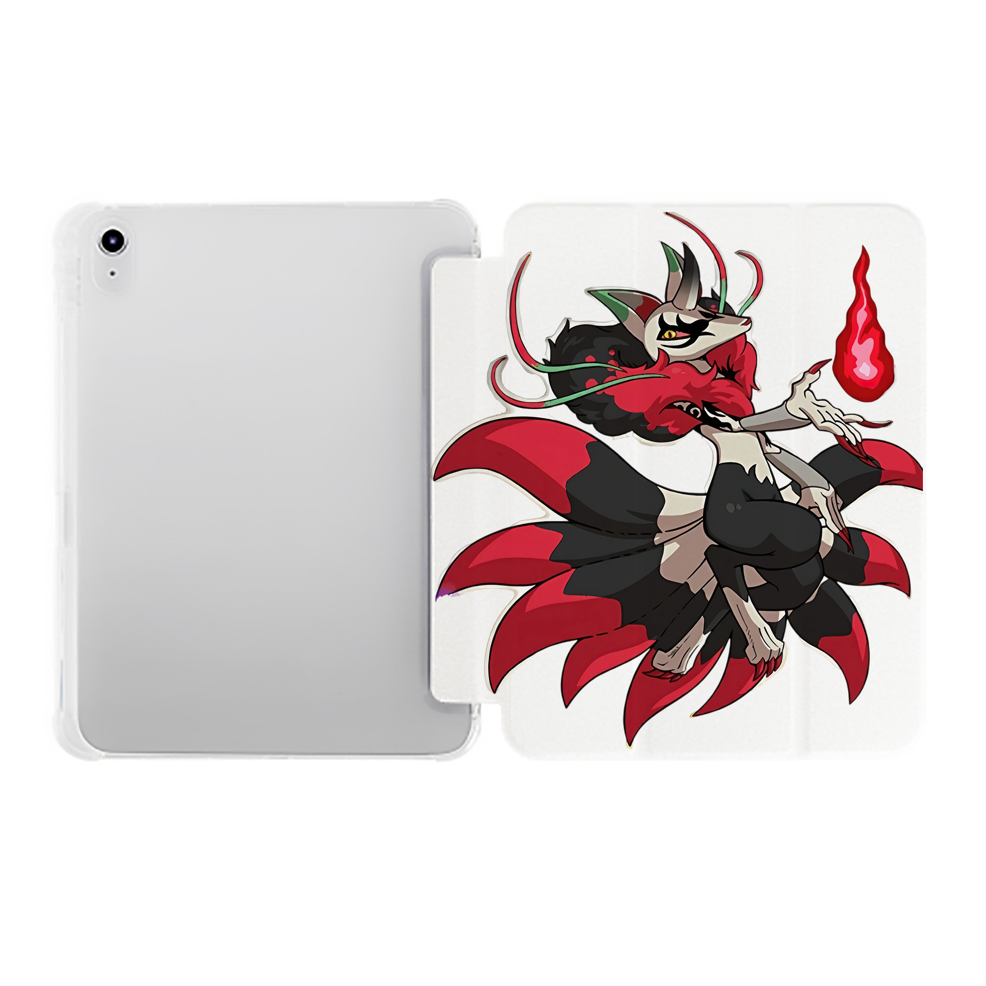 （画像用） 妖怪ウォッチ Yo-kai Watch IPad ケース ペン収納付き 三つ折りスタンド PUレザー×シリコン 対応機種9.5/10.5/10.9インチ